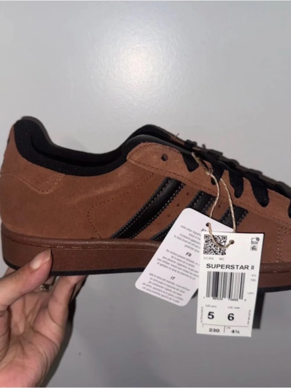 Brown Adidas Superstar Suede Sneakers